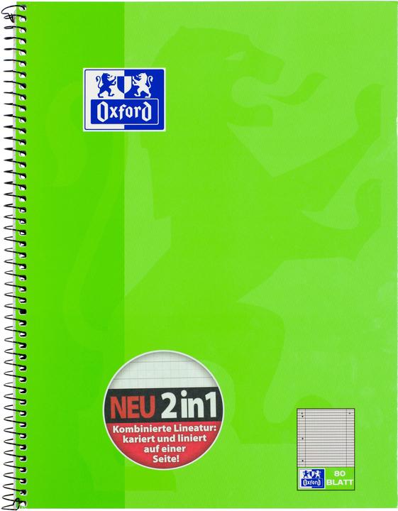 Actual product image Oxford College notebook (A4+, Lined, Checked, Soft cover)