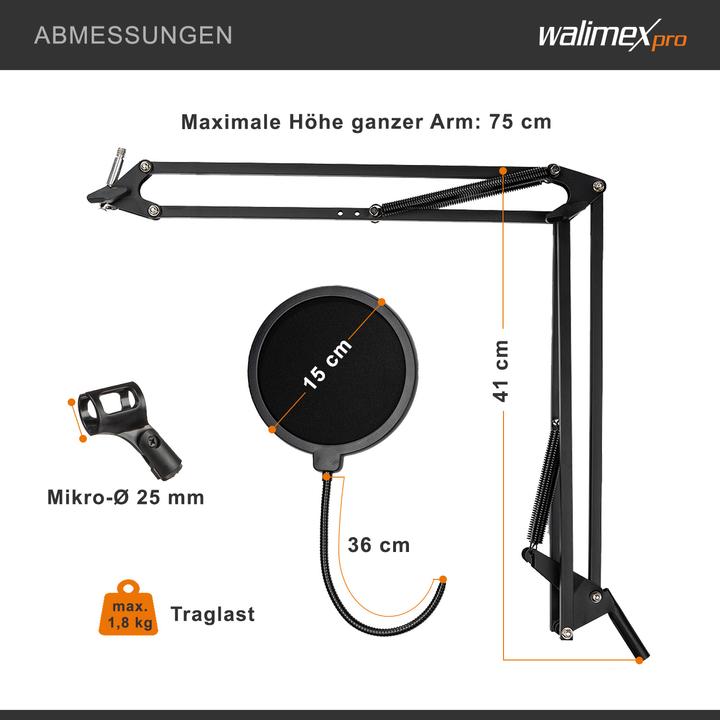 Actual product image Walimex pro Table Top Microphone Arm