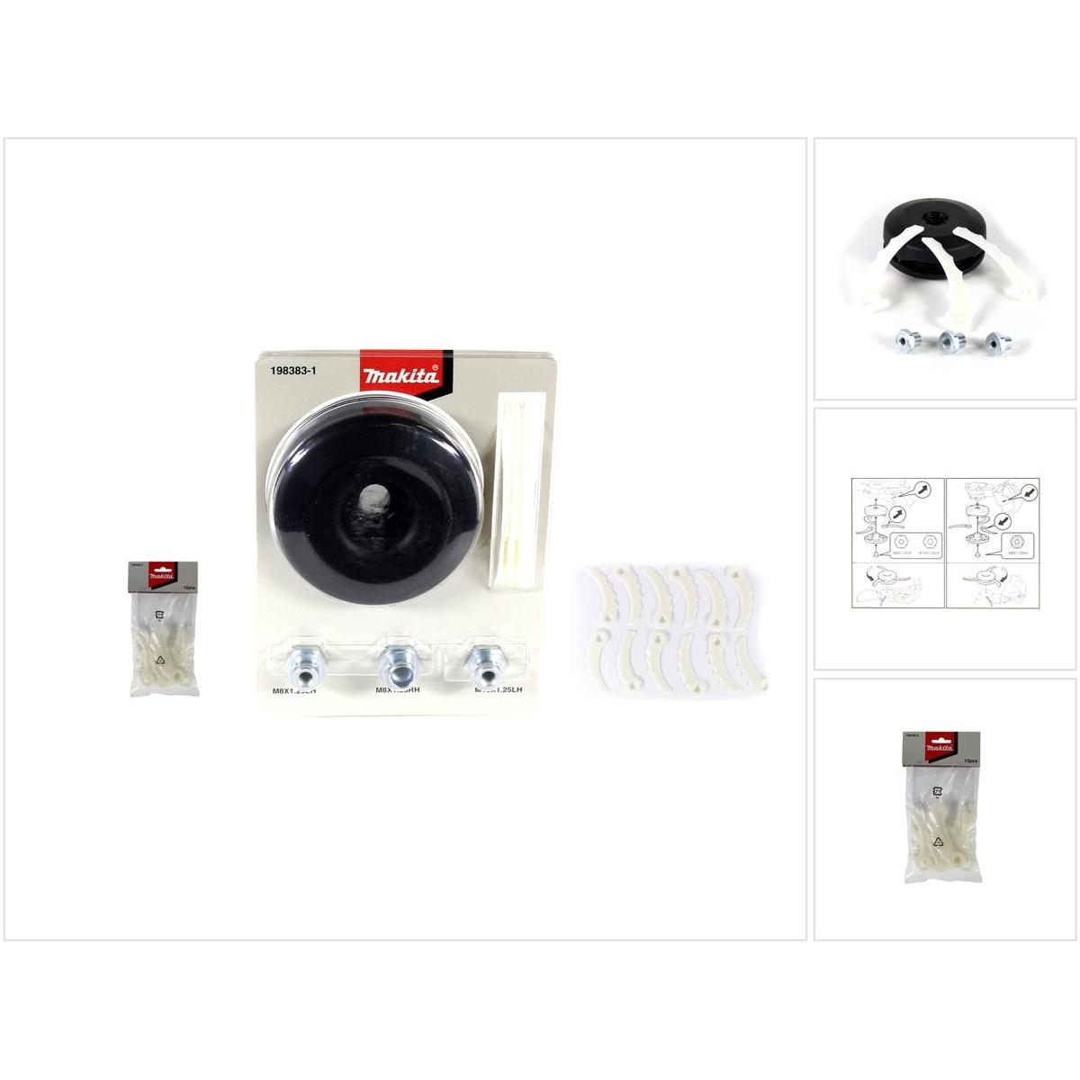 Thumbnail - Makita, Zubehör Gartenmaschinen, Messerkopf Kunststoff Set ( 198383-1 ) DUR Zubehör + 12 Messer aus Kunststoff für Mess