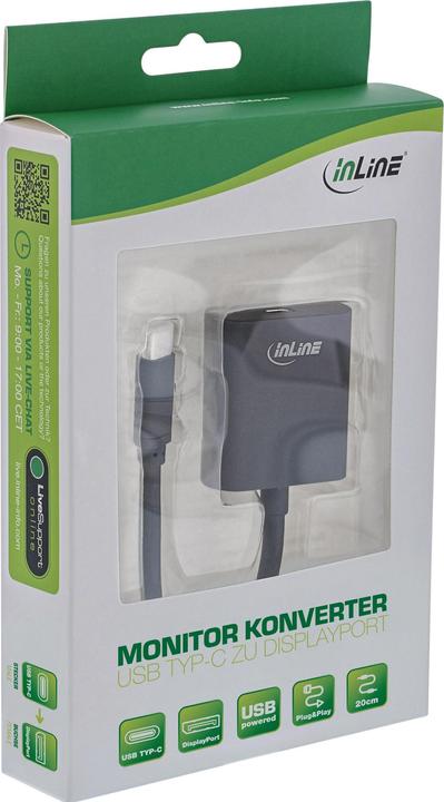Immagine prodotto InLine Convertitore display USB (DP, 20 cm)