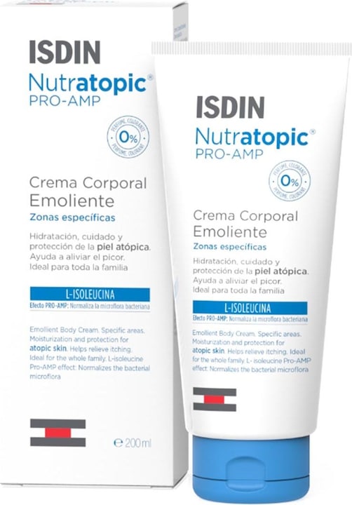 Etichetta energetica Isdin Nutratopic Pro amp Crema Emolliente 200ml (Crema corpo, 200 ml)