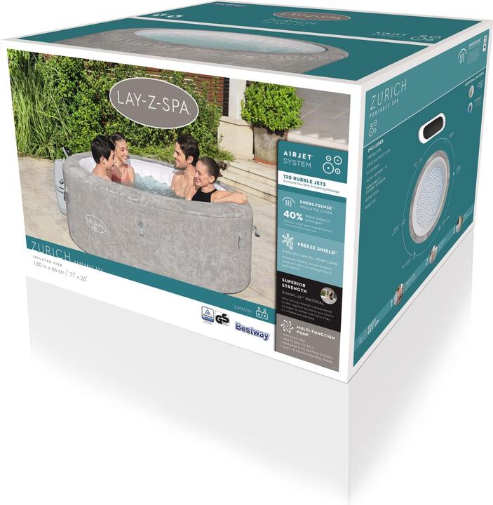 Actual product image Bestway Lay-Z-Spa AirJet Zurich 180x66 60065 (4 Persons)
