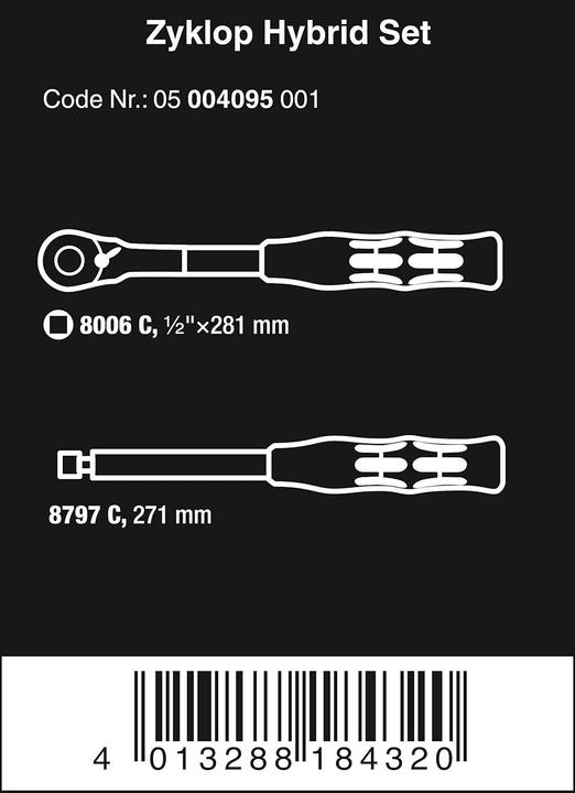 Produktbild Wera Zyklop Hybrid Set (1/2")