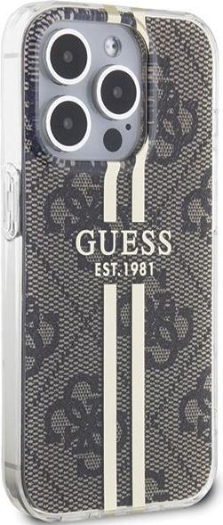 Immagine prodotto Guess GUHCP15XH4PSEGW Custodia rigida per iPhone 15 Pro Max 6,7" brązowy/marrone IML 4G Gold Stripe (Apple iPhone 15 Pro Max)