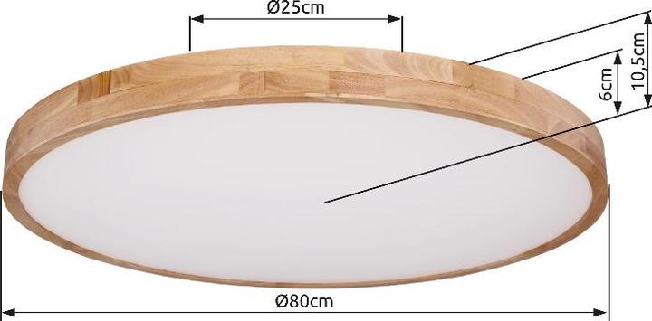 Produktbild Globo Deckenleuchte Rainer Holzoptik 1xLED (3500 lm)