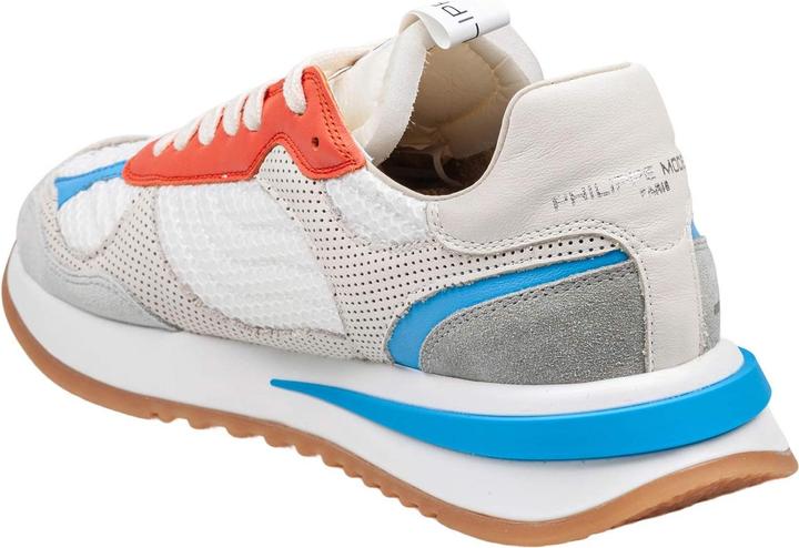 Produktbild Philippe Model olympique sneakers in leather and fabric color white, grey and orange (43)
