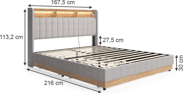 Actual product image VitaliSpa Nura with mattress (160 x 200 cm)