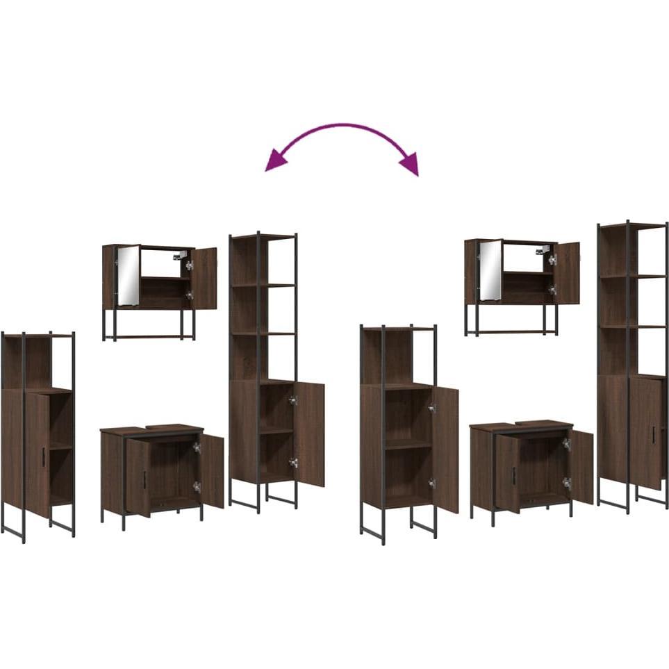 VidaXL, Badmöbelset, 4-tlg. Badmöbel-Set