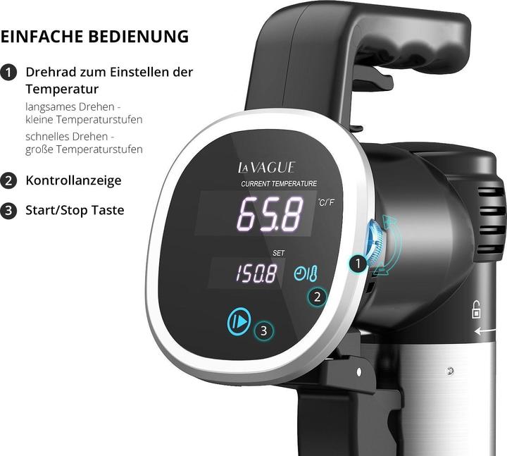 Productafbeelding La Vague Sous Vide Stick Precision Cooker (EU-stekker)