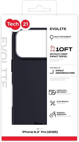 Image du produit tech21 EvoLite Case MagSafe for iPhone17 Pro Black (Apple iPhone 17 Pro)
