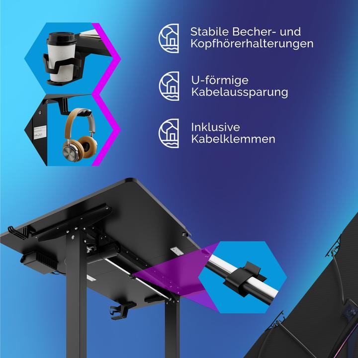 Image du produit Casaria Bureau (110 x 60 x 118 cm)