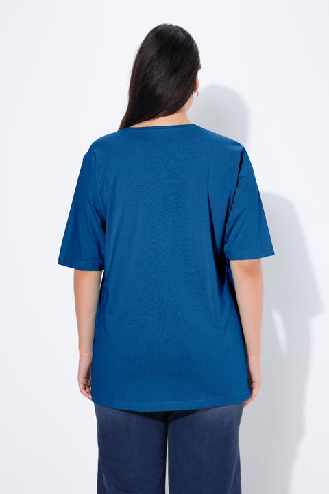 Actual product image Ulla Popken Basic Round Neck Short Sleeve Relaxed Fit Tee (68)