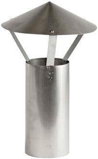 Bertrams Rain bonnet with tube piece Ø120mm silver (1 pcs.)