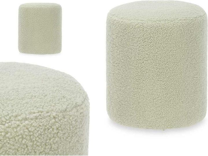 Actual product image Giftdecor small green sheepskin puff