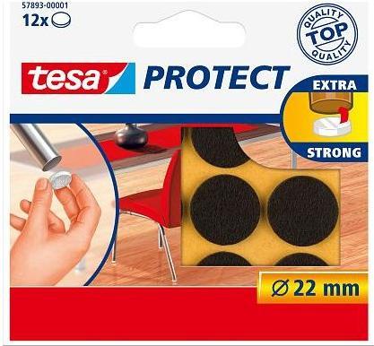 Actual product image tesa PROTECT felt glides round (Felt gliders, 12 Piece)