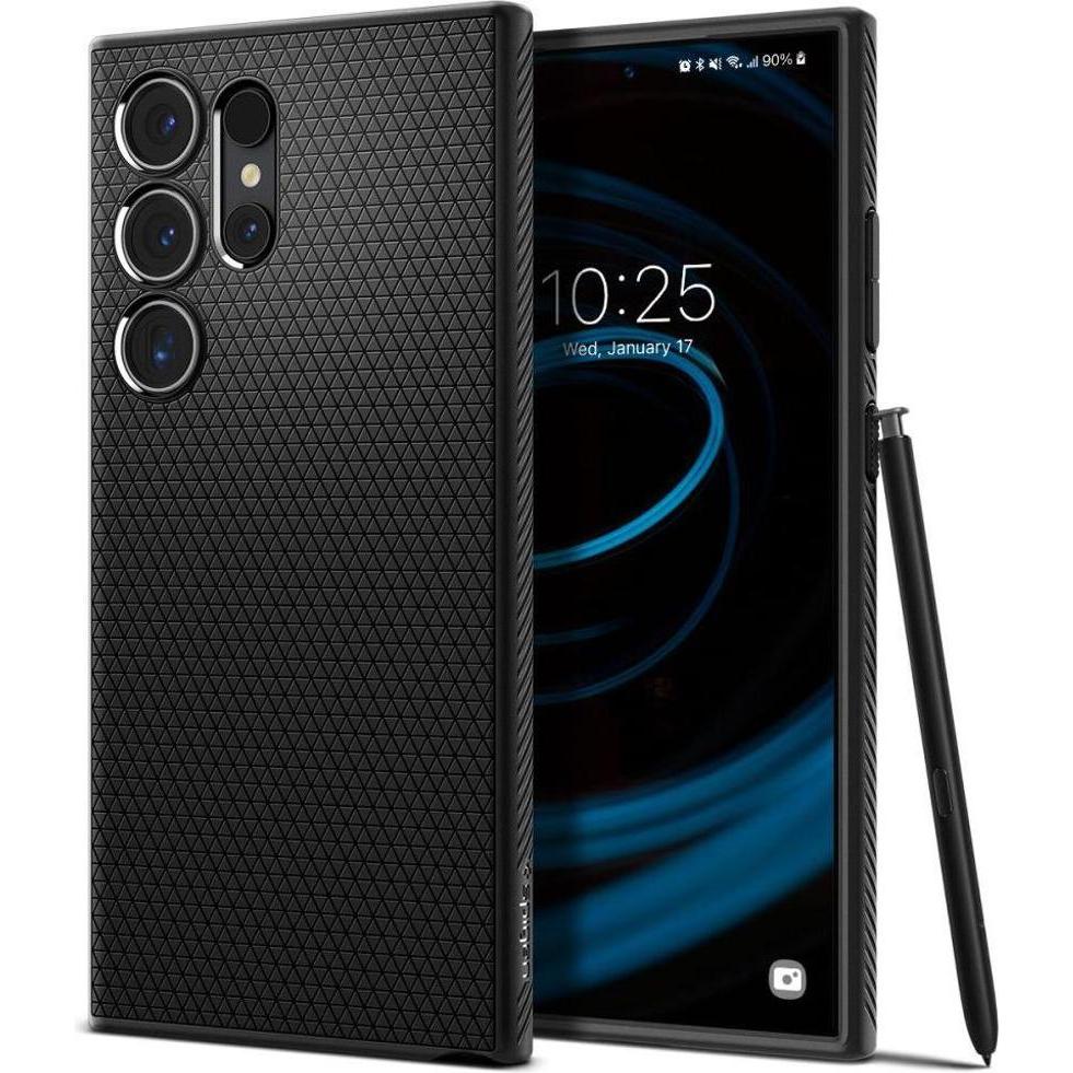 Spigen Liquid Air (Samsung Galaxy S24 Ultra), Smartphone Hülle, Schwarz
