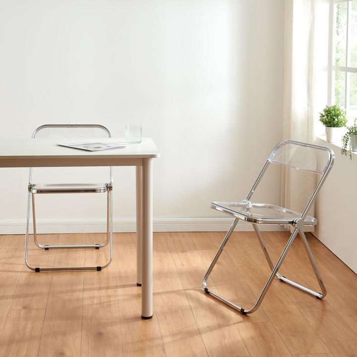 Actual product image En.Casa Klappstuhl Pornainen 4er Set Transparent