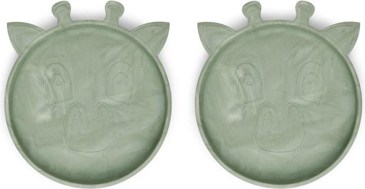 NUUROO - Akila 2 Piastre In Silicone Per Bambino, Motivo Giraffa, Woodrose, Confezione Da 2 Pezzi