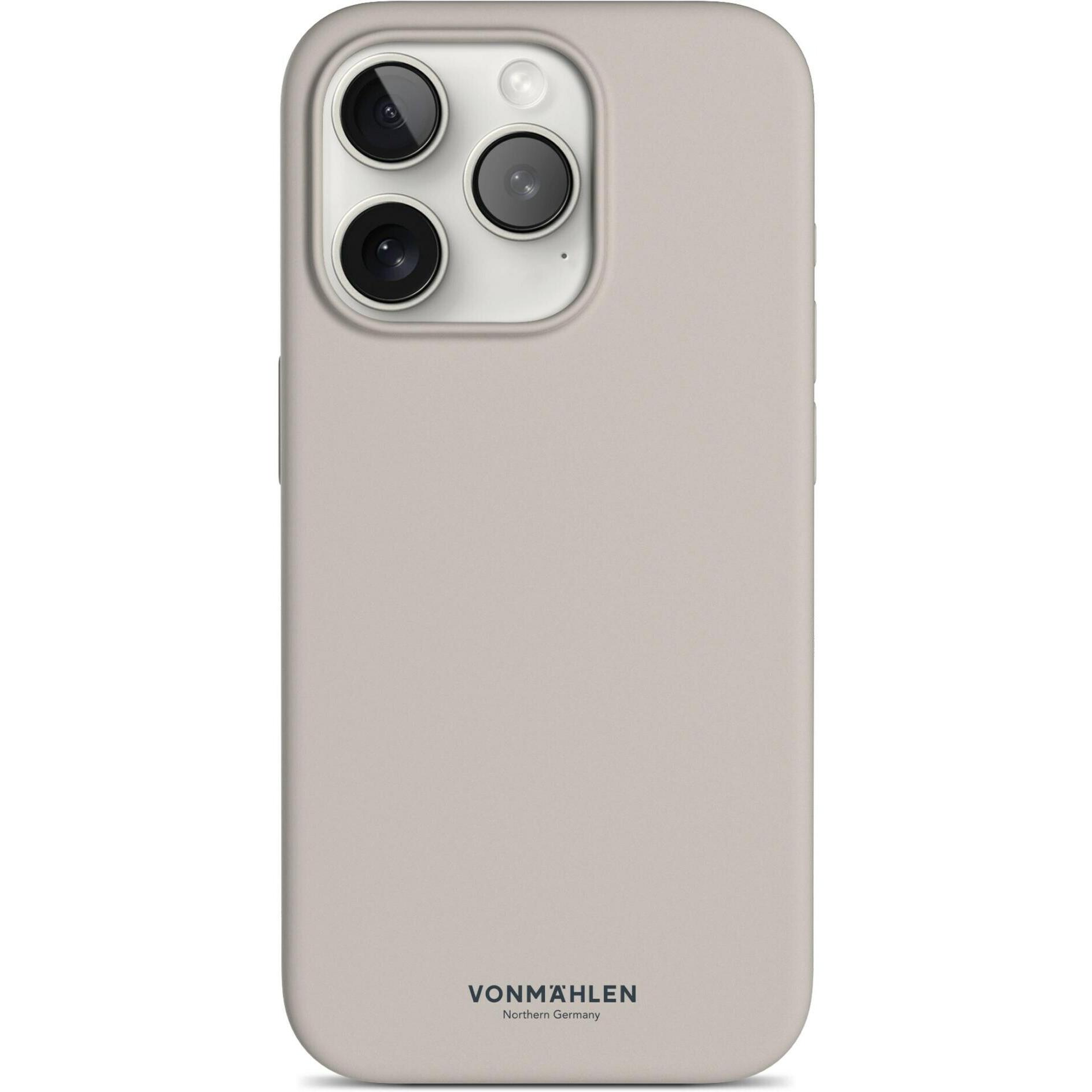 Vonmählen Eco Silicone Case for iPhone 15 Pro Max - Cream (Apple iPhone 15 Pro Max), Smartphone Hülle, Beige