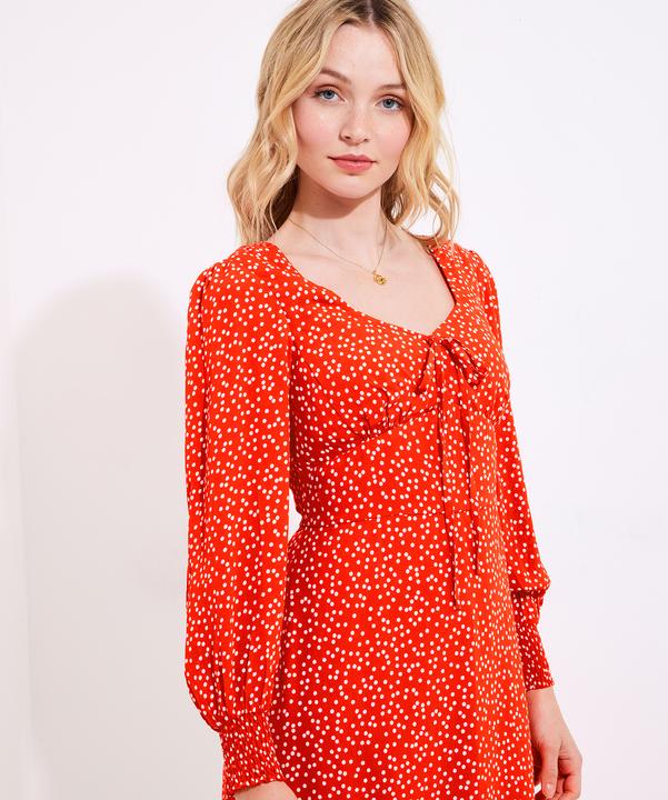 Actual product image Joe Browns Spotted Tie Neck Mini Dress (42)