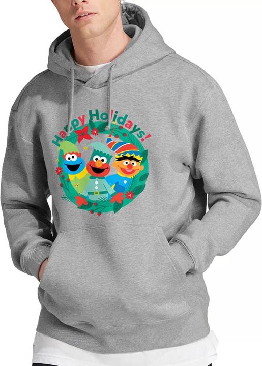 Produktbild Happy Holidays Kapuzenpullover meliert weihnachtliches Design (S)