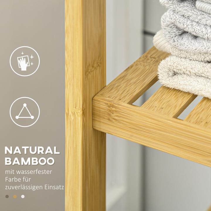 Actual product image Kleankin Bathroom cabinet with open shelf and anti-tilt protection (66 x 33 x 87 cm)