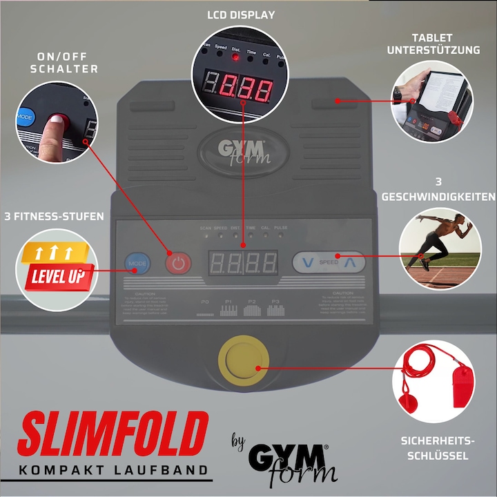 Actual product image Gymform Slim Fold Treadmill