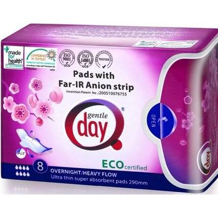 Gentle Day, Inkontinenzhygiene, Pads With Far-Ir Anion Strip Sanitary Pads For The Night From Anion Strip Eco 8Pcs (8 x)