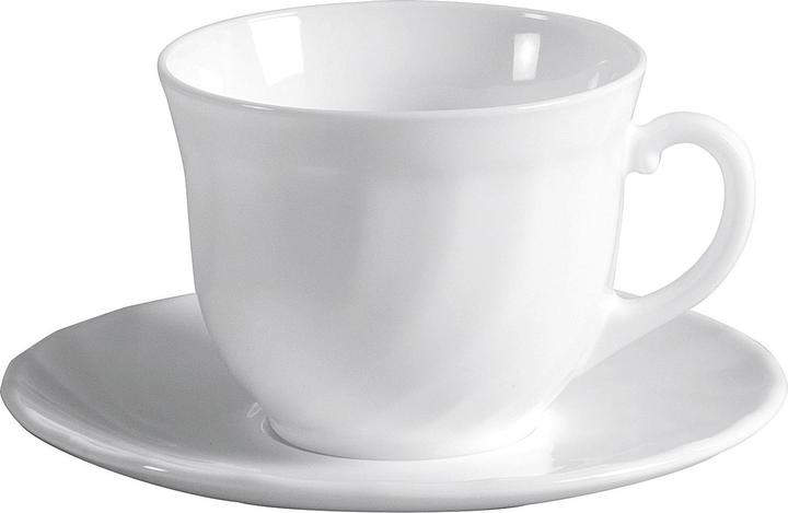Actual product image Luminarc Coffee cup with saucer Trianon 220 ml white (220 ml, 6 x)