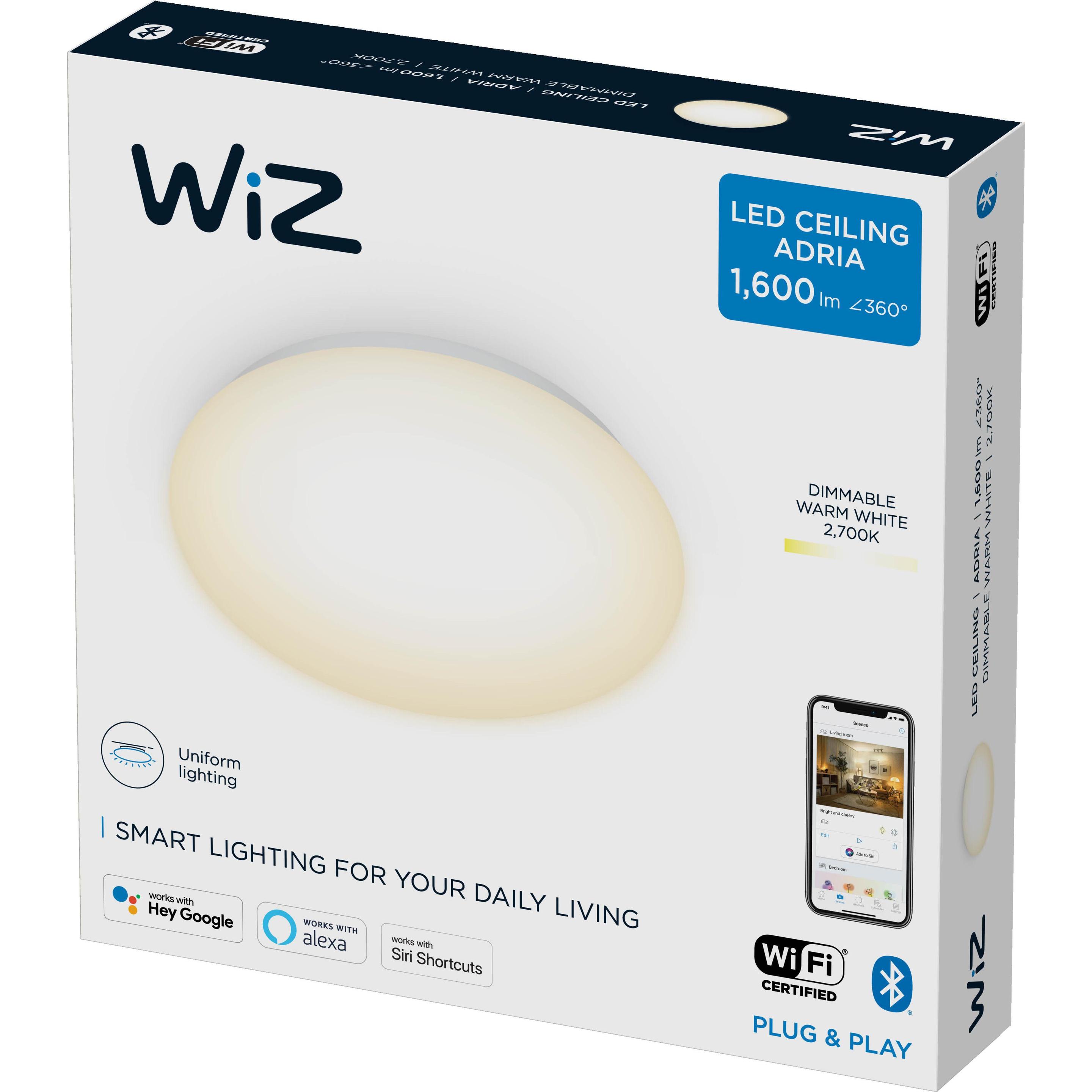 Thumbnail - WiZ, Wandleuchte + Deckenleuchte, Adria (1600 lm)