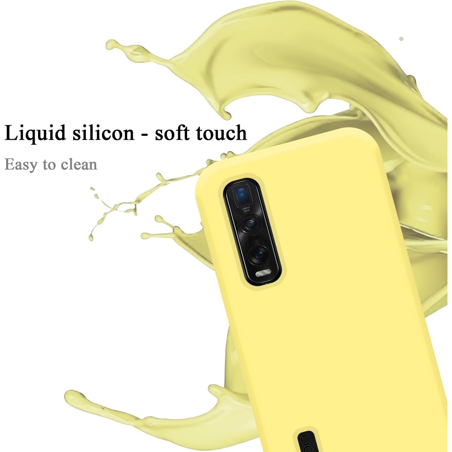 Thumbnail - Cadorabo TPU Liquid Silicone Case Hülle für Oppo FIND X2 PRO (Oppo Find X2 Pro), Smartphone Hülle, Gelb