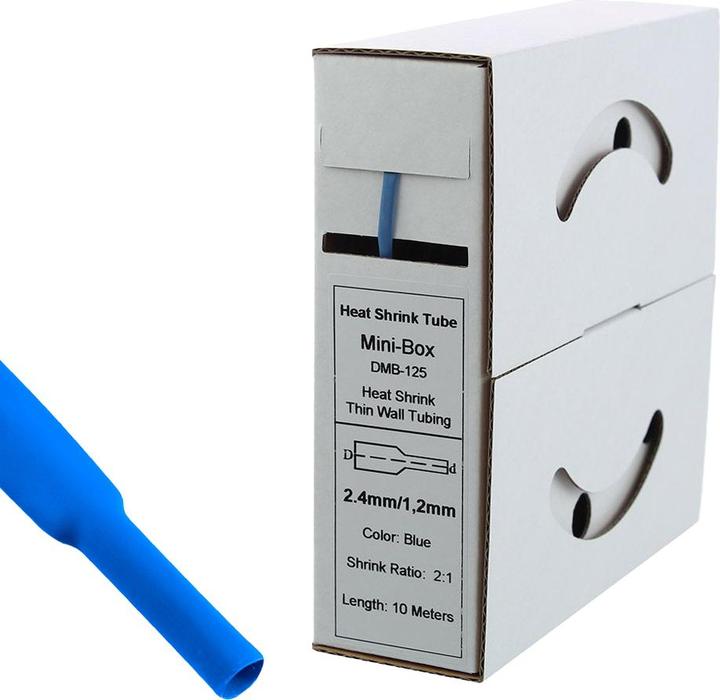 Image du produit Offgridtec 10m de gaine thermorétractable 2,4mm>1,2mm bleu (1 x)