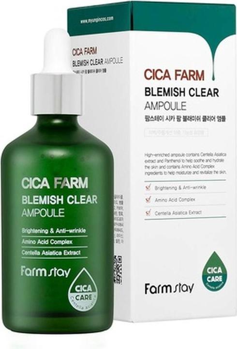 Actual product image Farmstay Cica Farm Blemish Clear Ampoule 100ml Made in Korea (100 ml)