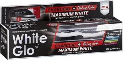 White Glo Charcoal and Baking Soda Maximum White Toothpaste 150g
