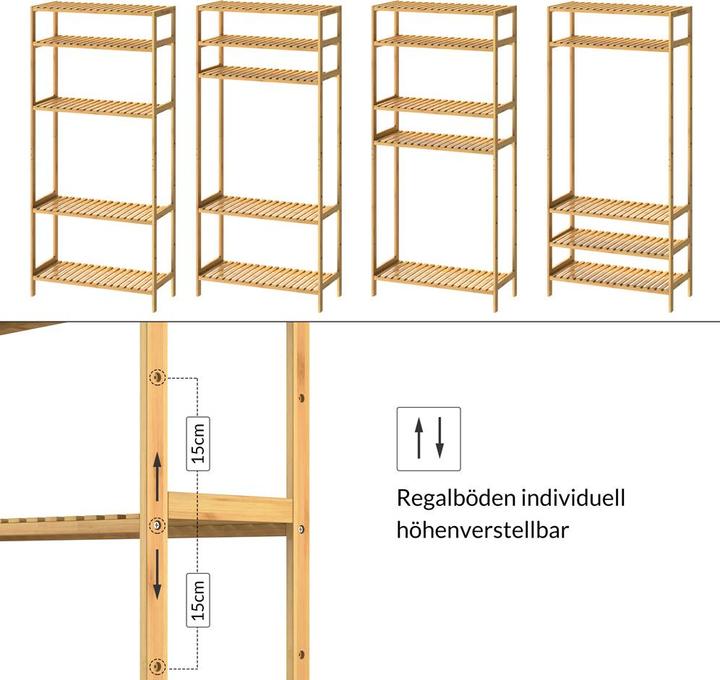 Actual product image Casaria Standing shelf (130 x 60 x 26 cm)