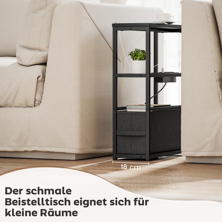 Image du produit Homcom Beistelltisch MDF, Stahl Schwarz