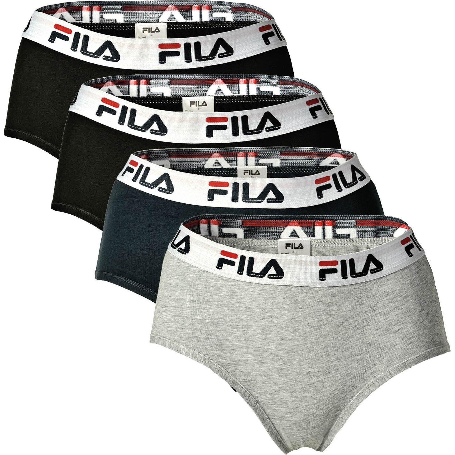FILA, Damen, Unterhosen, Panty Sportlich Bequem sitzend, Mehrfarbig, (S, 4er Pack)