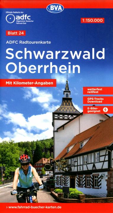 Produktbild ADFC-Radtourenkrte 24 Schwarzwald Oberr