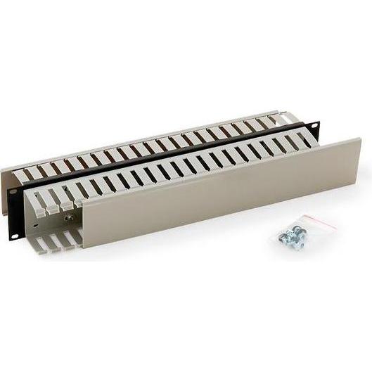 Triton RAC-VP-X05-A1 - Doppio condotto per cavi in plastica da 19 pollici, 2 U, Accessori per armadio rack, Bianco
