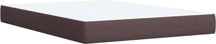 Produktbild vidaXL Boxspringbett Polsterbett Bett mit Matratze Dunkelbraun 160x200cm Stoff (160 x 200 cm)