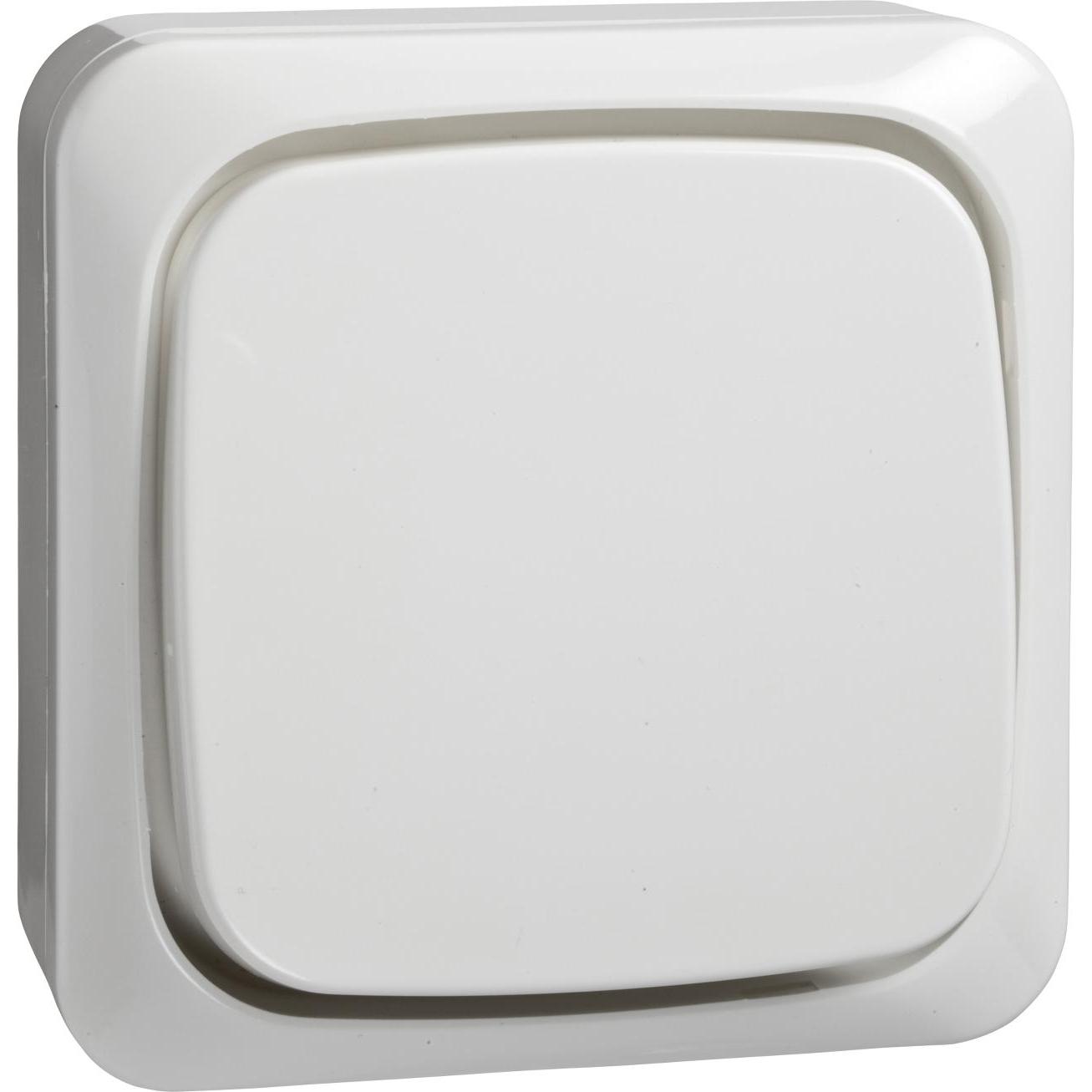 Schneider Electric Pulsante AP, Pulsante + Interruttore, Bianco