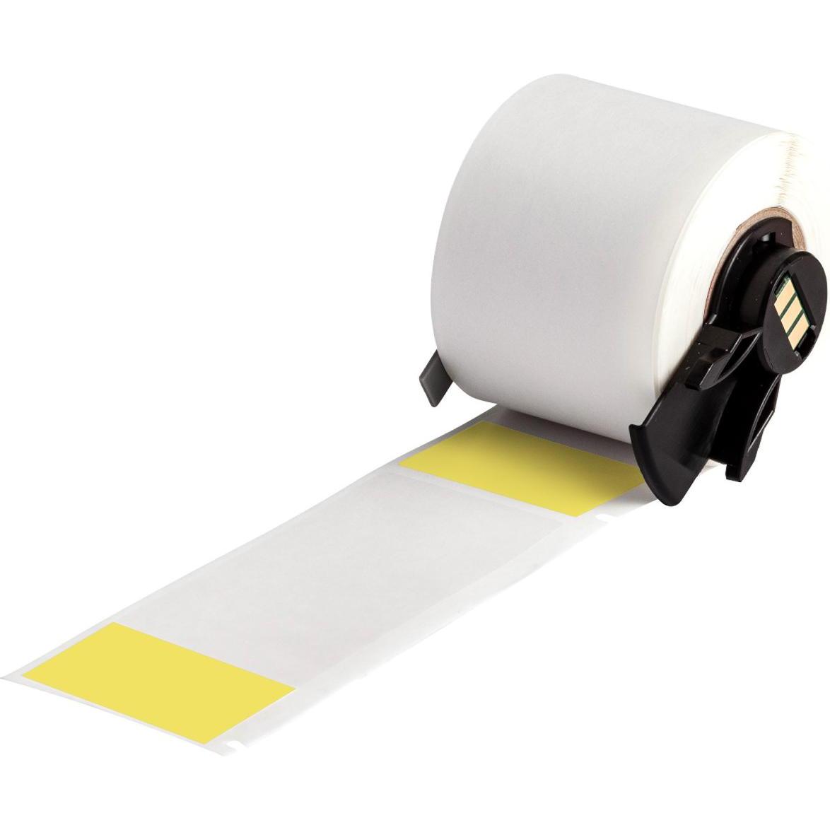 Brady, Etiketten, M6-33-427-YL, Vinyl, selbstlaminierend, Gelb/Transparent, matt, 38.10 x 25.40(101.60) mm, fü