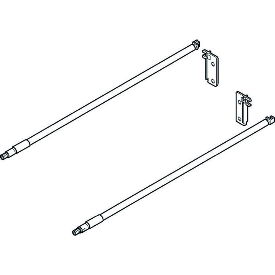 Blum, Möbelausstattung, Längsreling-Set MOVENTO mit Rückwandhalter ZRE (1 Stk.)