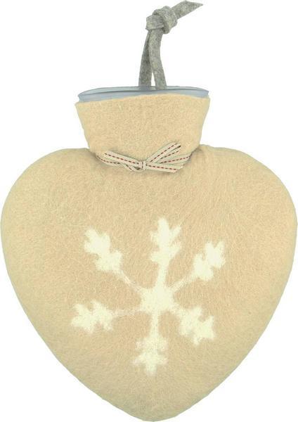 Actual product image Dorothee Lehnen Hot-water bottle Snowflake, 0.7 l, beige (0.70 l, Bed flask with cover)