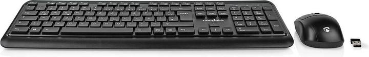 Produktbild Nedis KBMCW100BKDE Maus und Tastatur-Set Wireless Maus- und Tastaturverbindung: USB 800 / 1200 / 160 (DE, Kabellos)