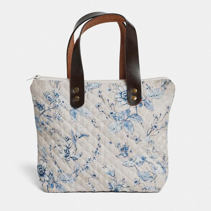 Produktbild Loberon Tasche Vailenne creme/blau