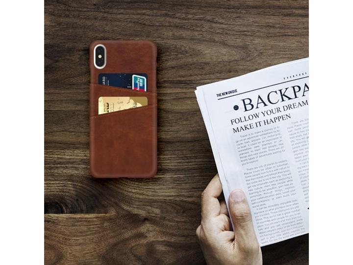 Actual product image Screenguard Apple iPhone XS CardCaddy Leather Backcase with Card Pockets (Apple iPhone XS)