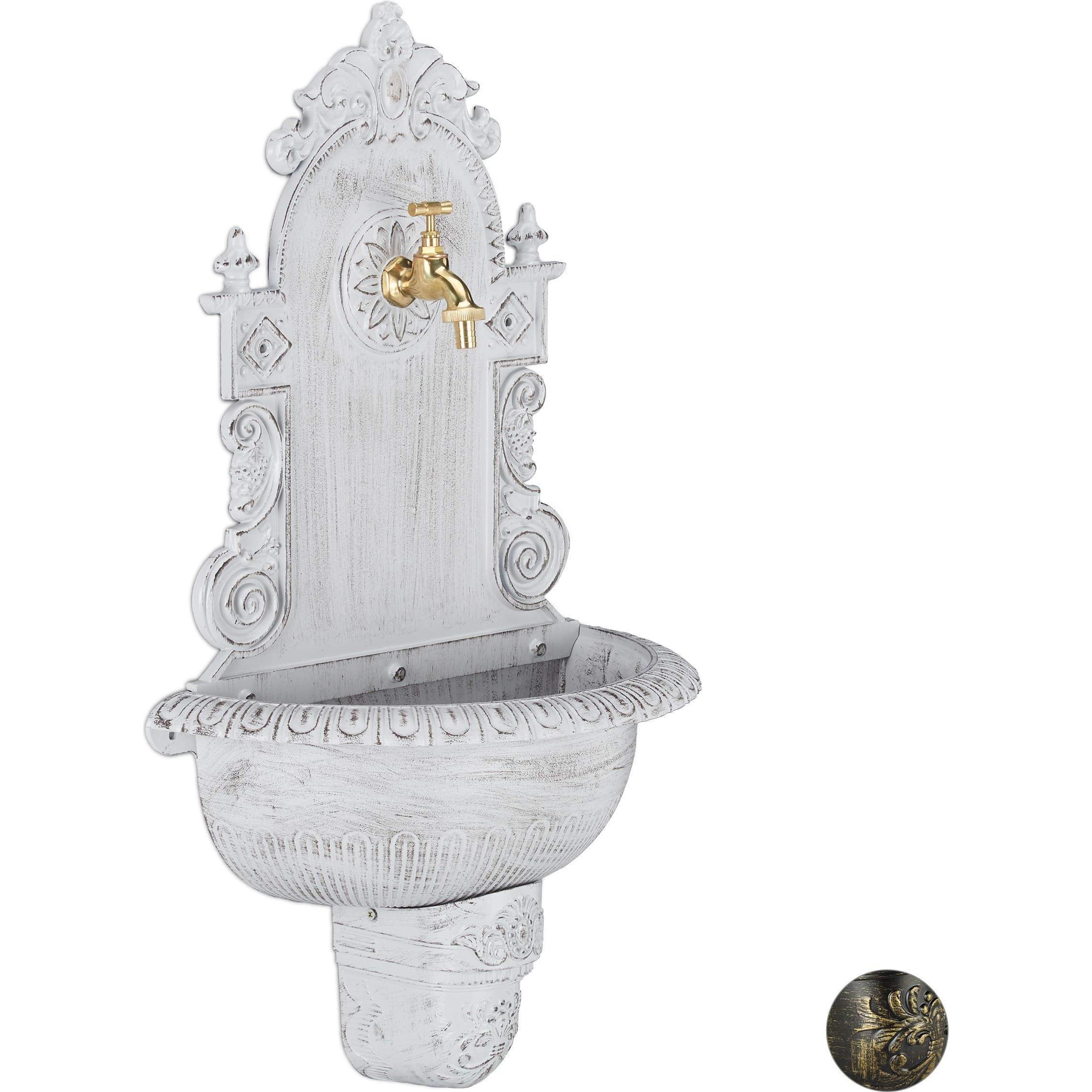 Relaxdays, Brunnen + Gartenteich, Wandbrunnen