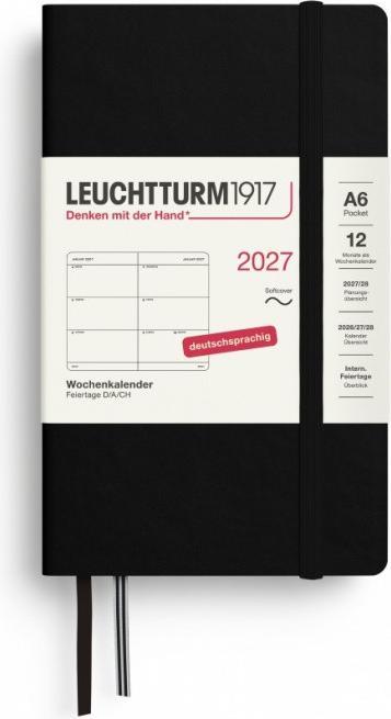 Produktbild Leuchtturm1917 WochenkalenderPocketA6Schwarz2027 (A6, 1 Woche / 2 Seiten)