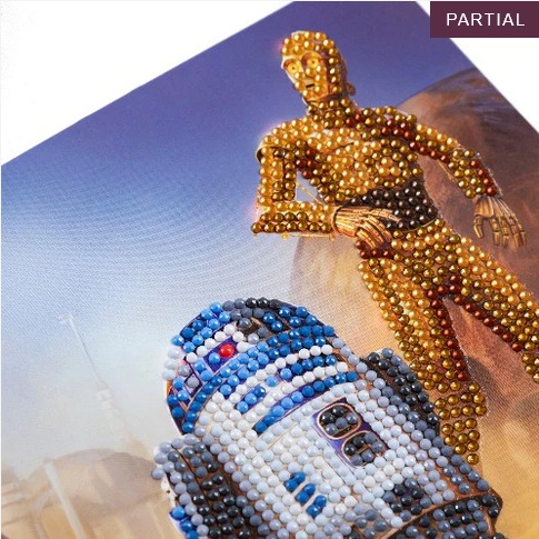 Actual product image Craft Buddy R2-D2 & C-3PO, Card 18x18cm Crystal Art